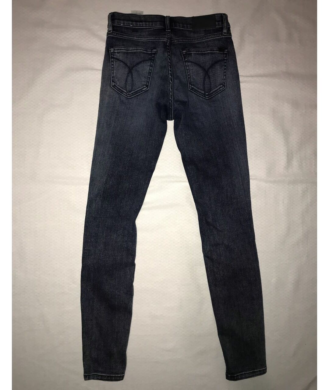 CALVIN KLEIN JEANS Синие хлопковые джинсы слим, фото 2