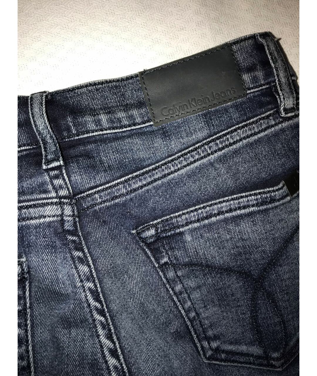 CALVIN KLEIN JEANS Синие хлопковые джинсы слим, фото 4