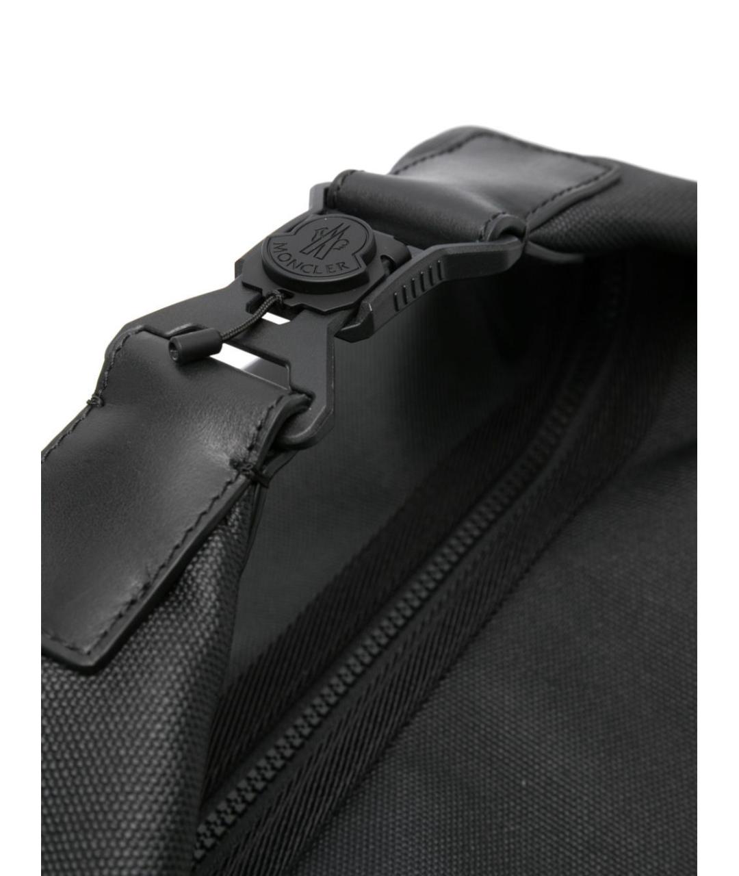 MONCLER Черная синтетическая сумка на плечо, фото 4