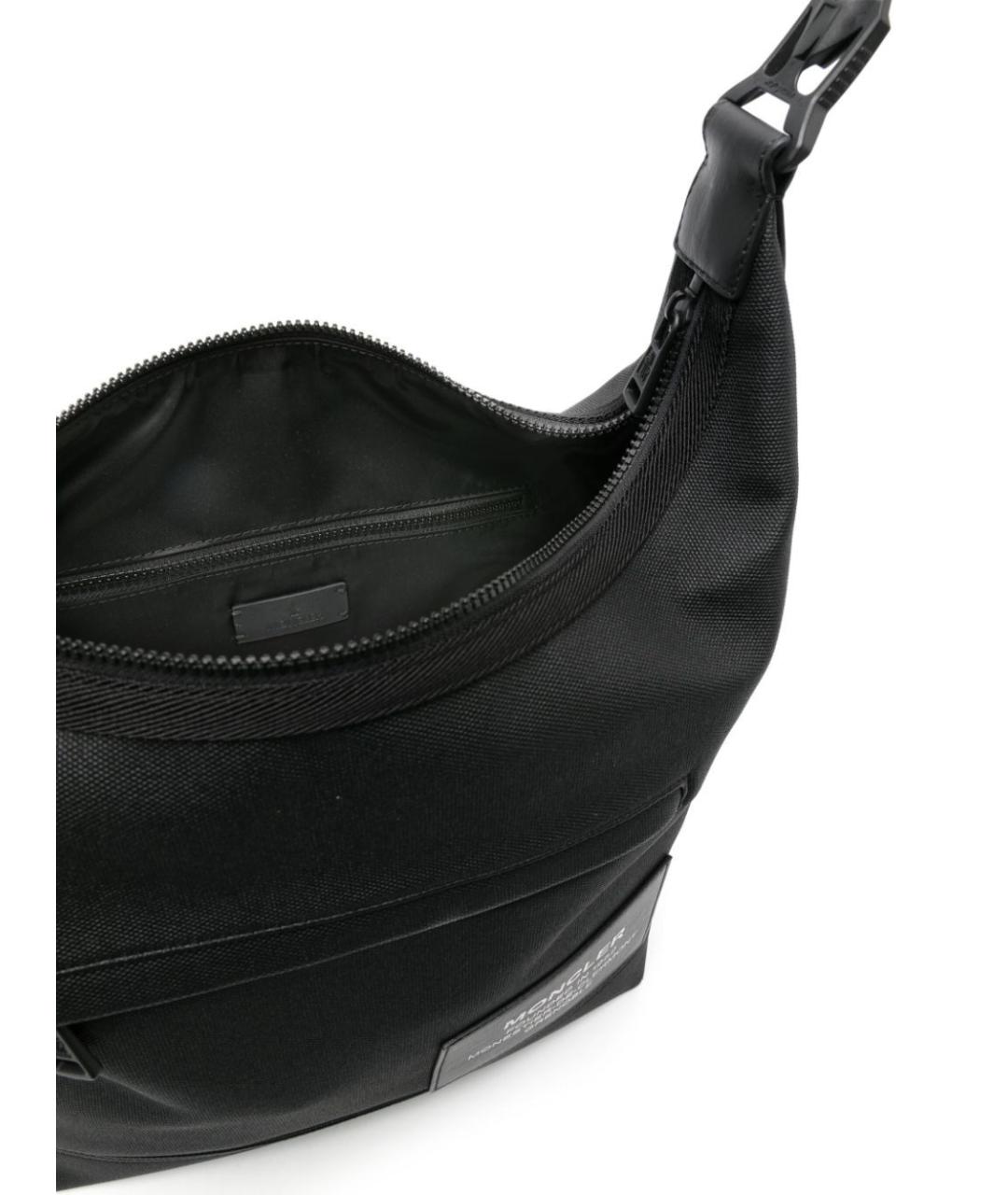 MONCLER Черная синтетическая сумка на плечо, фото 5