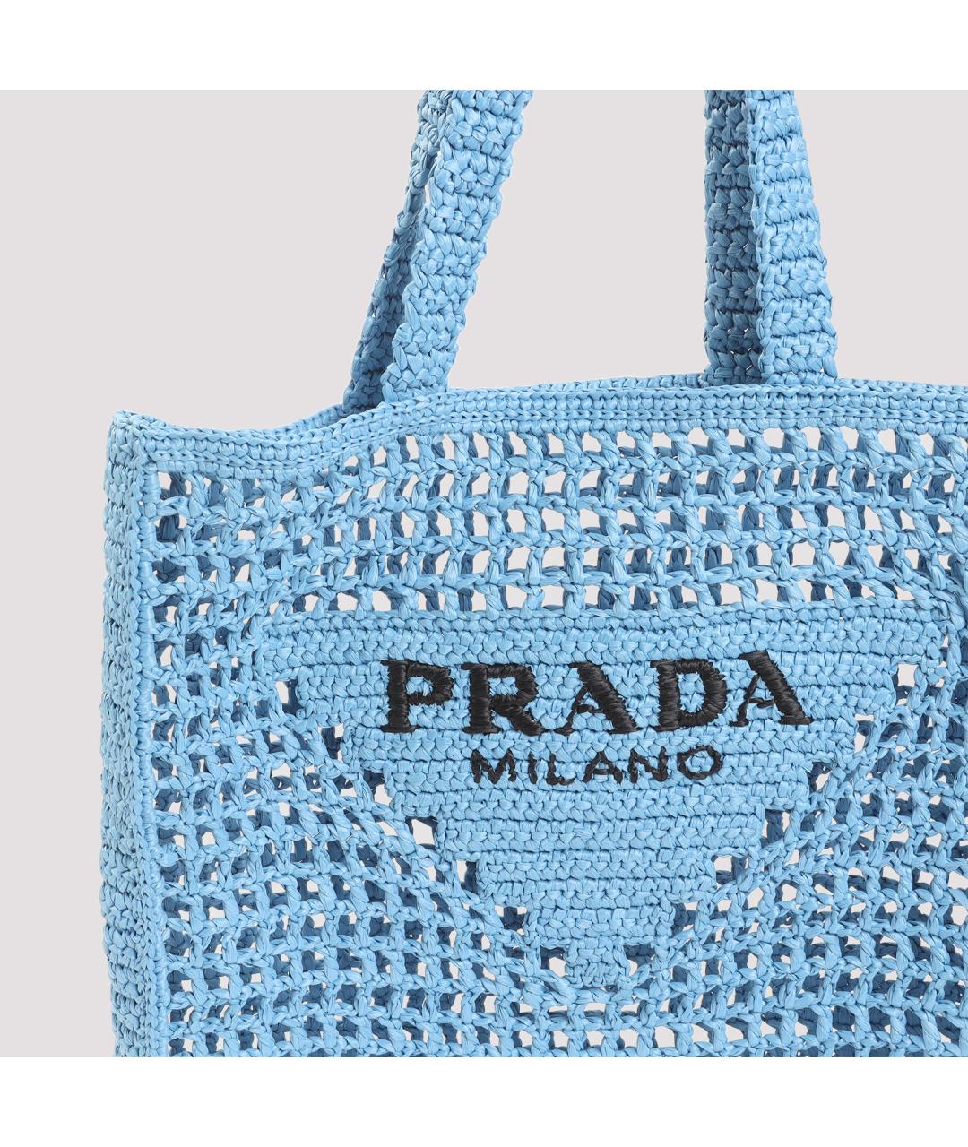 PRADA Голубая сумка тоут, фото 4