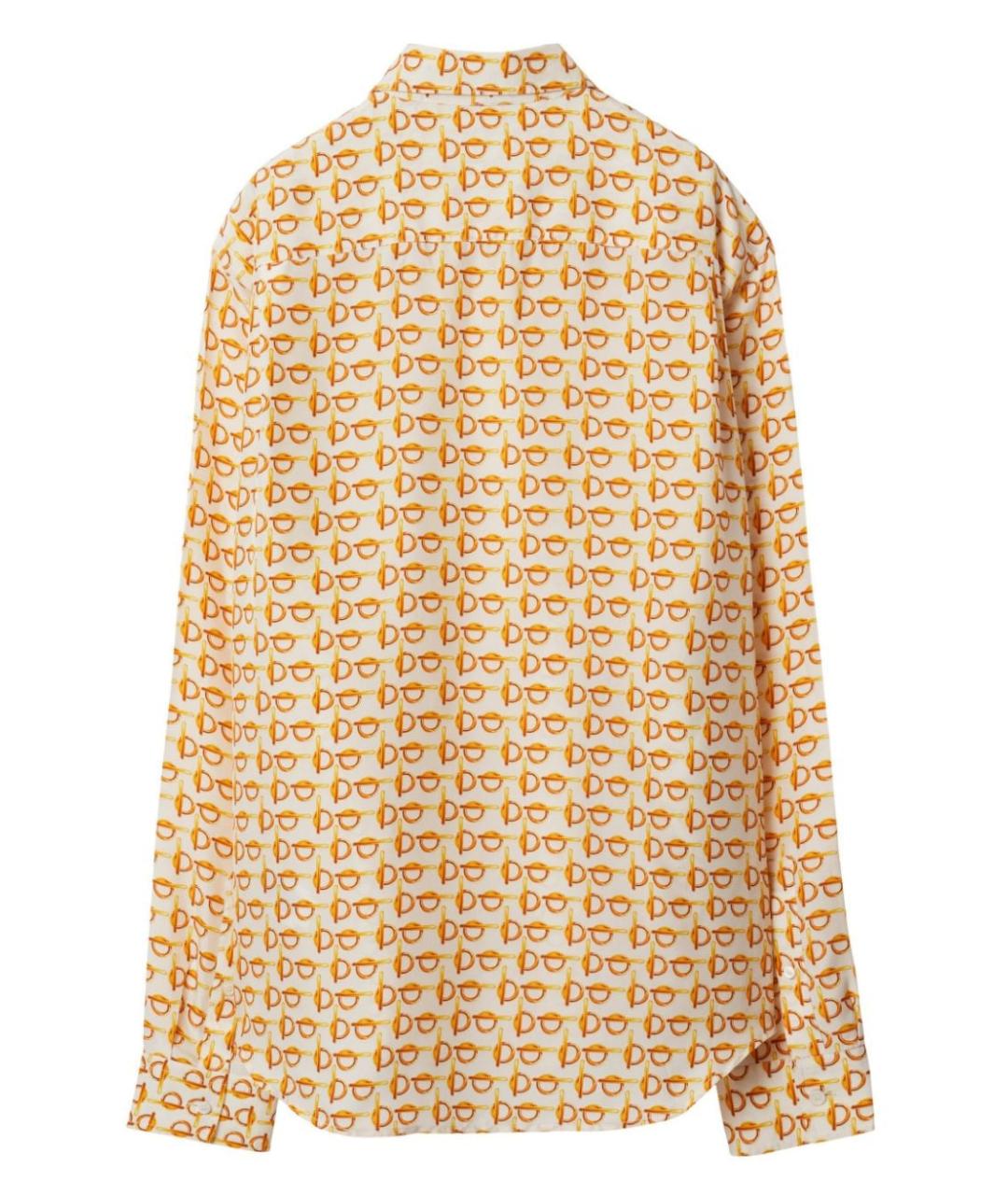 BURBERRY Бежевая шелковая рубашка, фото 2