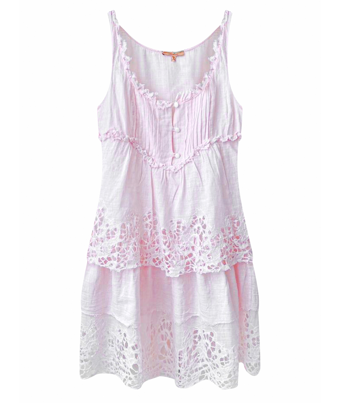 ERMANNO SCERVINO Розовое хлопковое повседневное платье, фото 1
