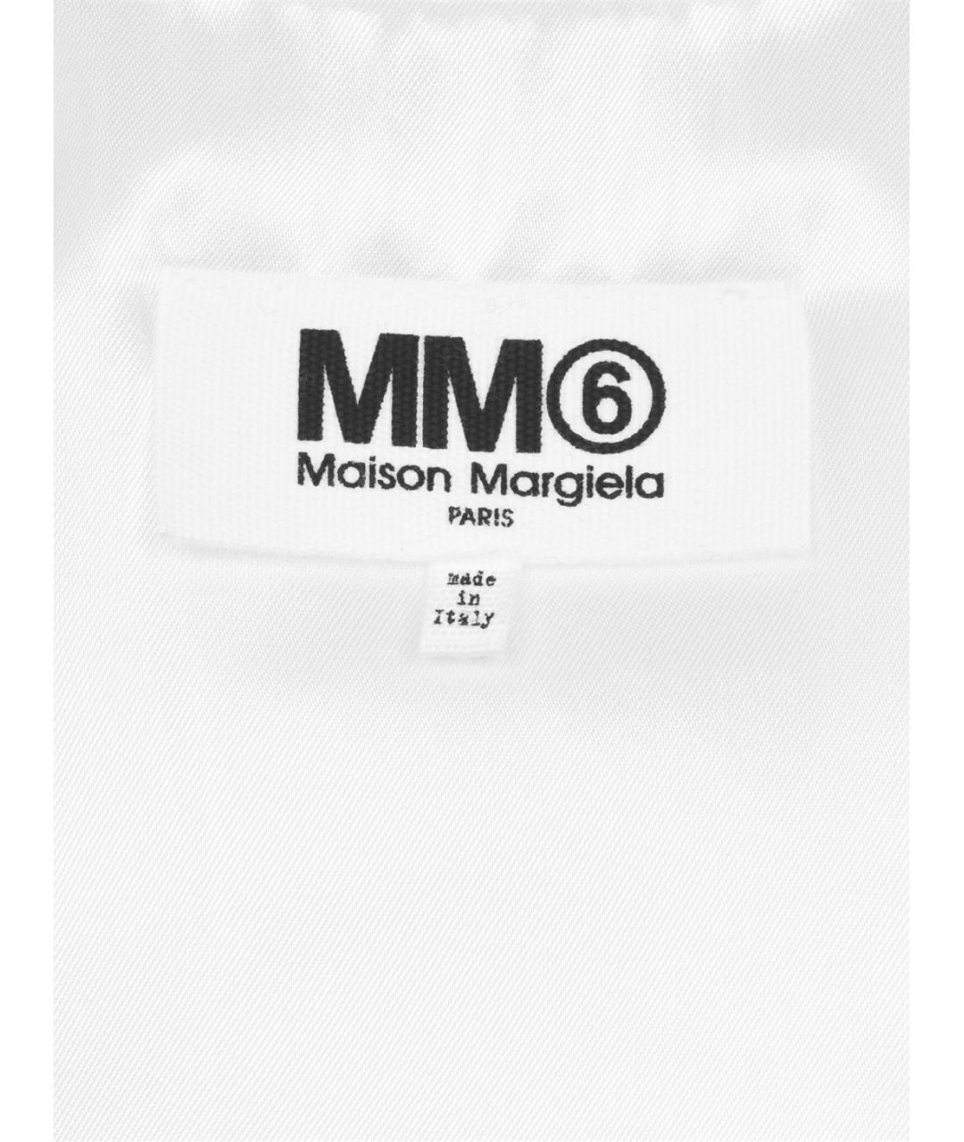 MM6 MAISON MARGIELA Белая вискозная футболка, фото 4