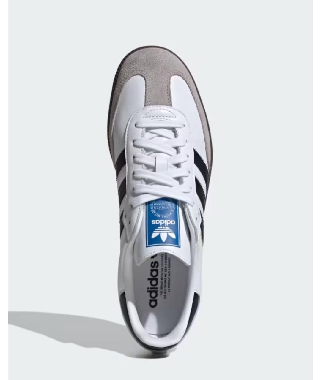 ADIDAS Белые кожаные кроссовки, фото 2