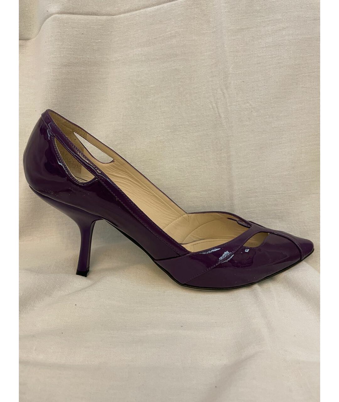 BOTTEGA VENETA Фиолетовые туфли из лакированной кожи, фото 5