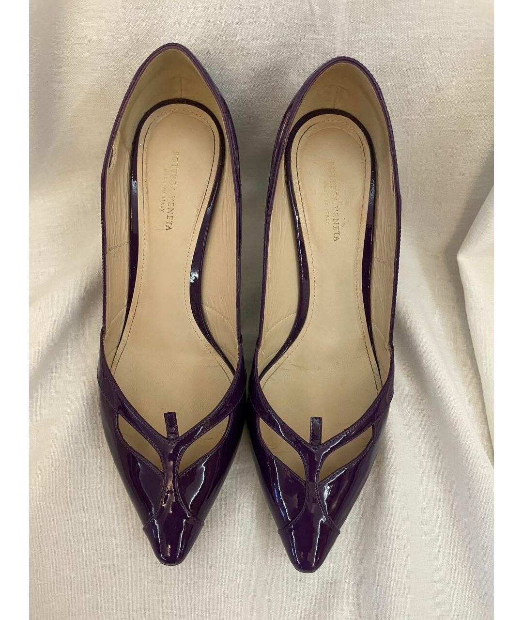 BOTTEGA VENETA Фиолетовые туфли из лакированной кожи, фото 2