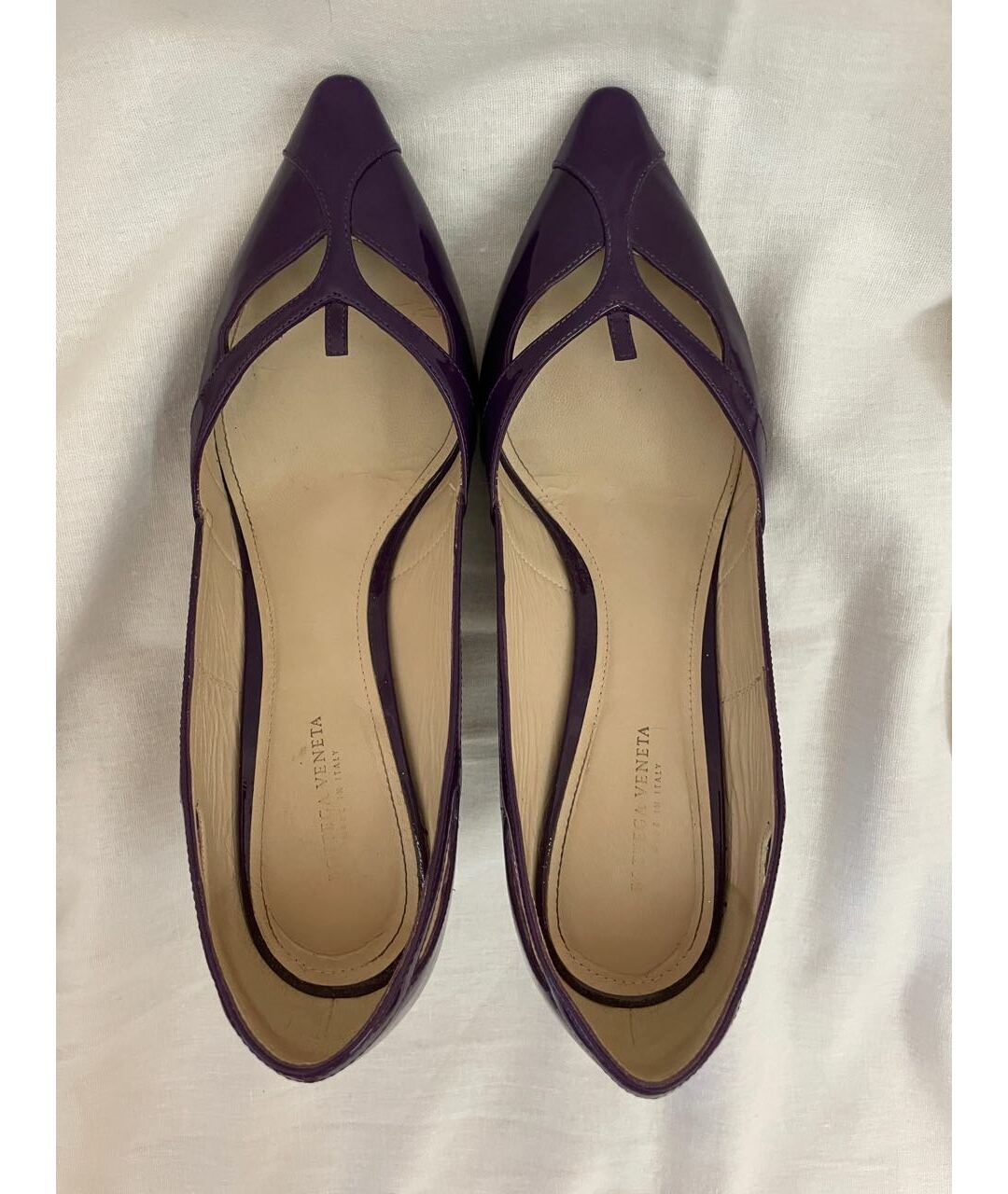 BOTTEGA VENETA Фиолетовые туфли из лакированной кожи, фото 3