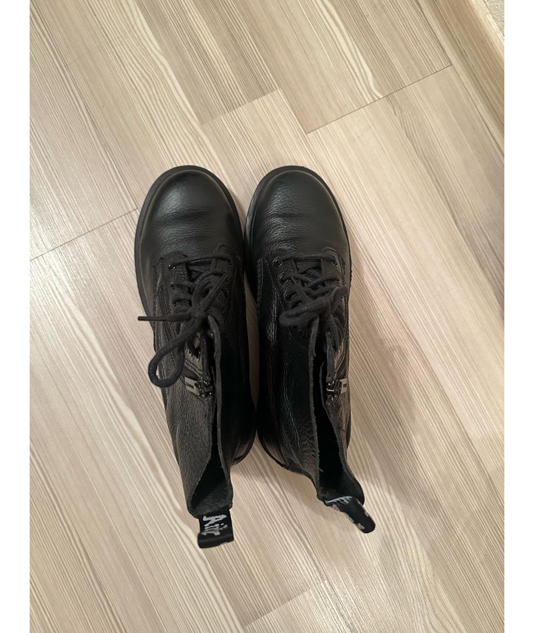 DR. MARTENS Черные кожаные ботинки, фото 3