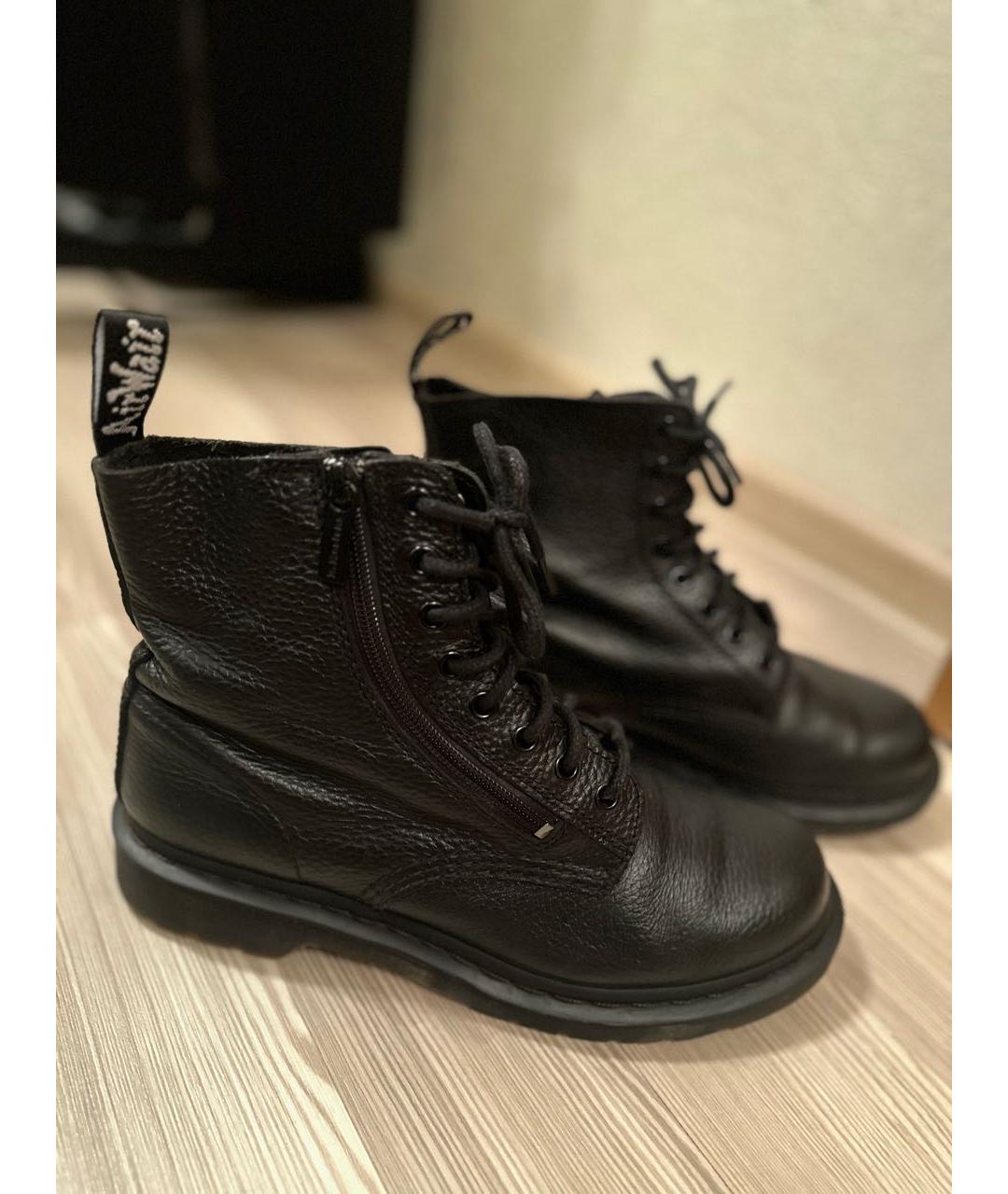 DR. MARTENS Черные кожаные ботинки, фото 6