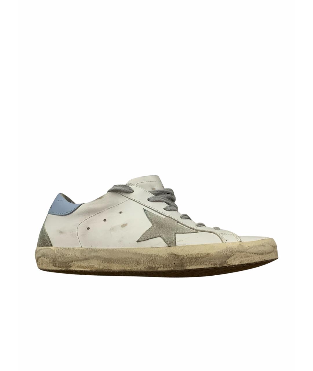 GOLDEN GOOSE DELUXE BRAND Белые кожаные кеды, фото 1