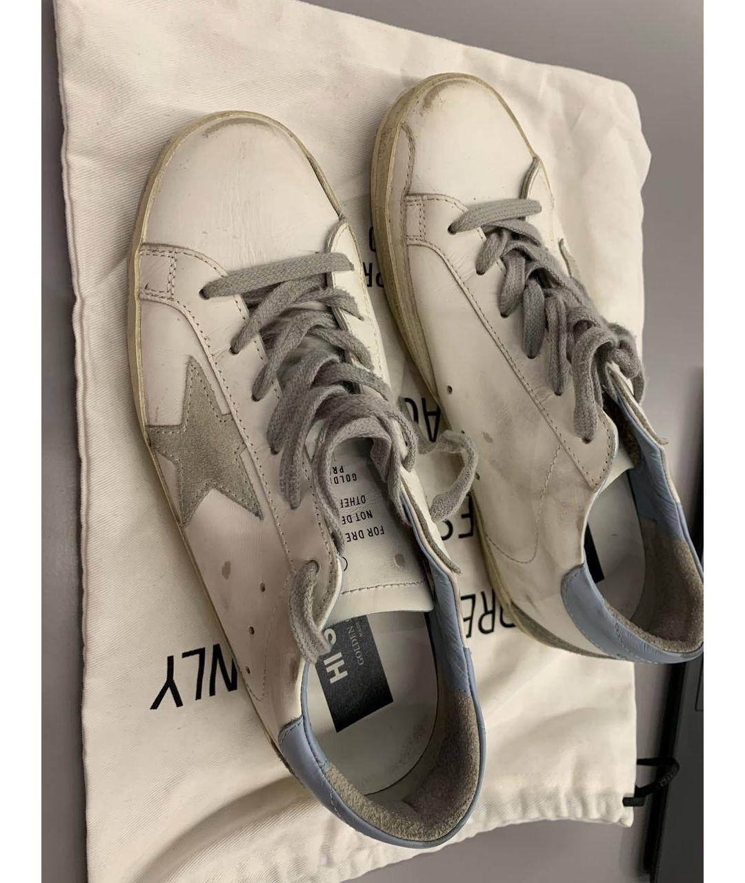 GOLDEN GOOSE DELUXE BRAND Белые кожаные кеды, фото 4