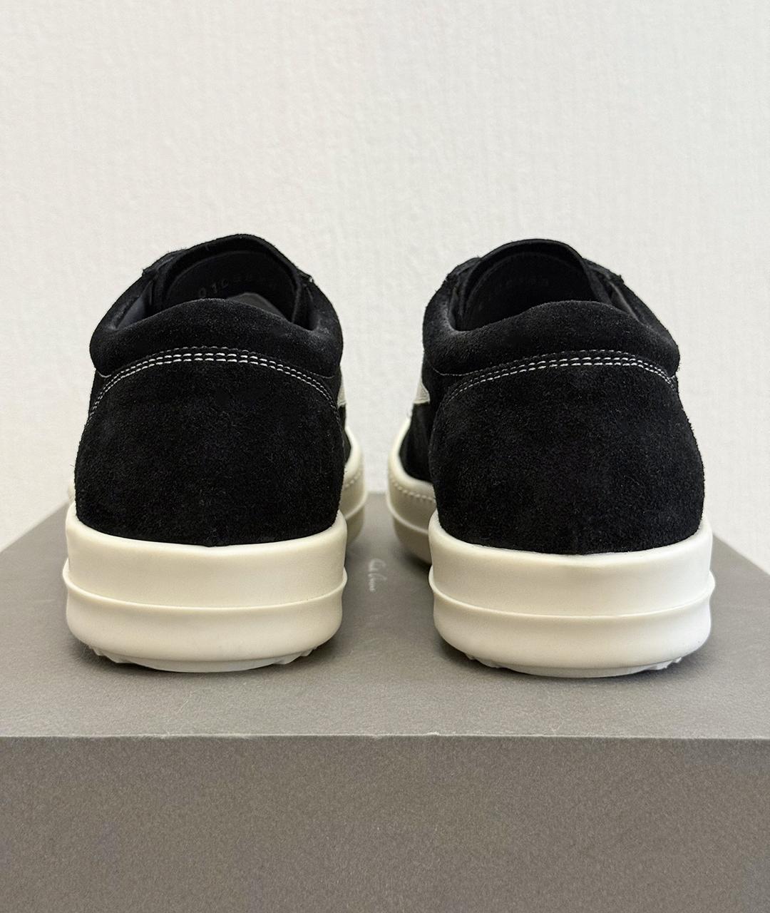 RICK OWENS Черные замшевые кеды, фото 8