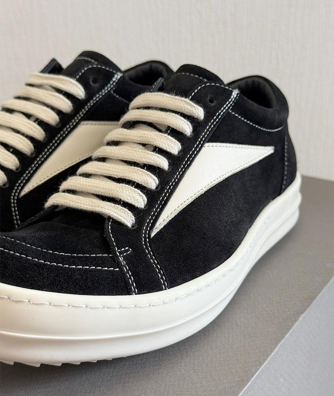 RICK OWENS Черные замшевые кеды, фото 7