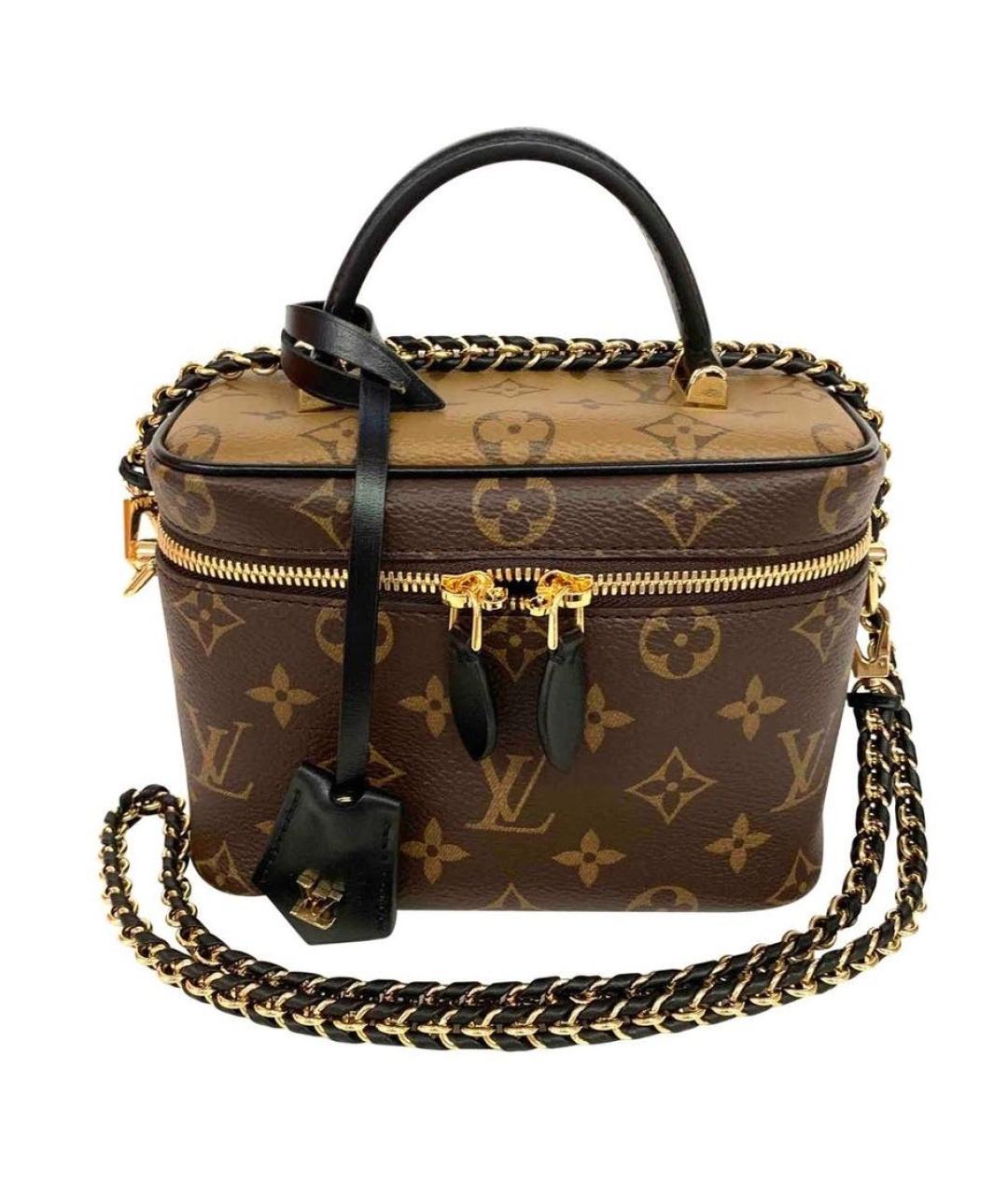 LOUIS VUITTON Коричневая кожаная сумка с короткими ручками, фото 9