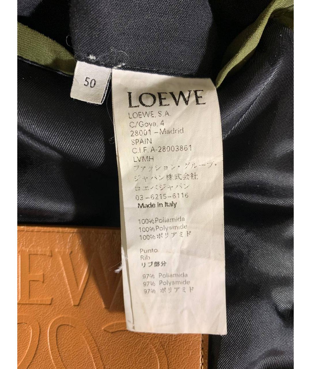 LOEWE Хаки хлопковая куртка, фото 8