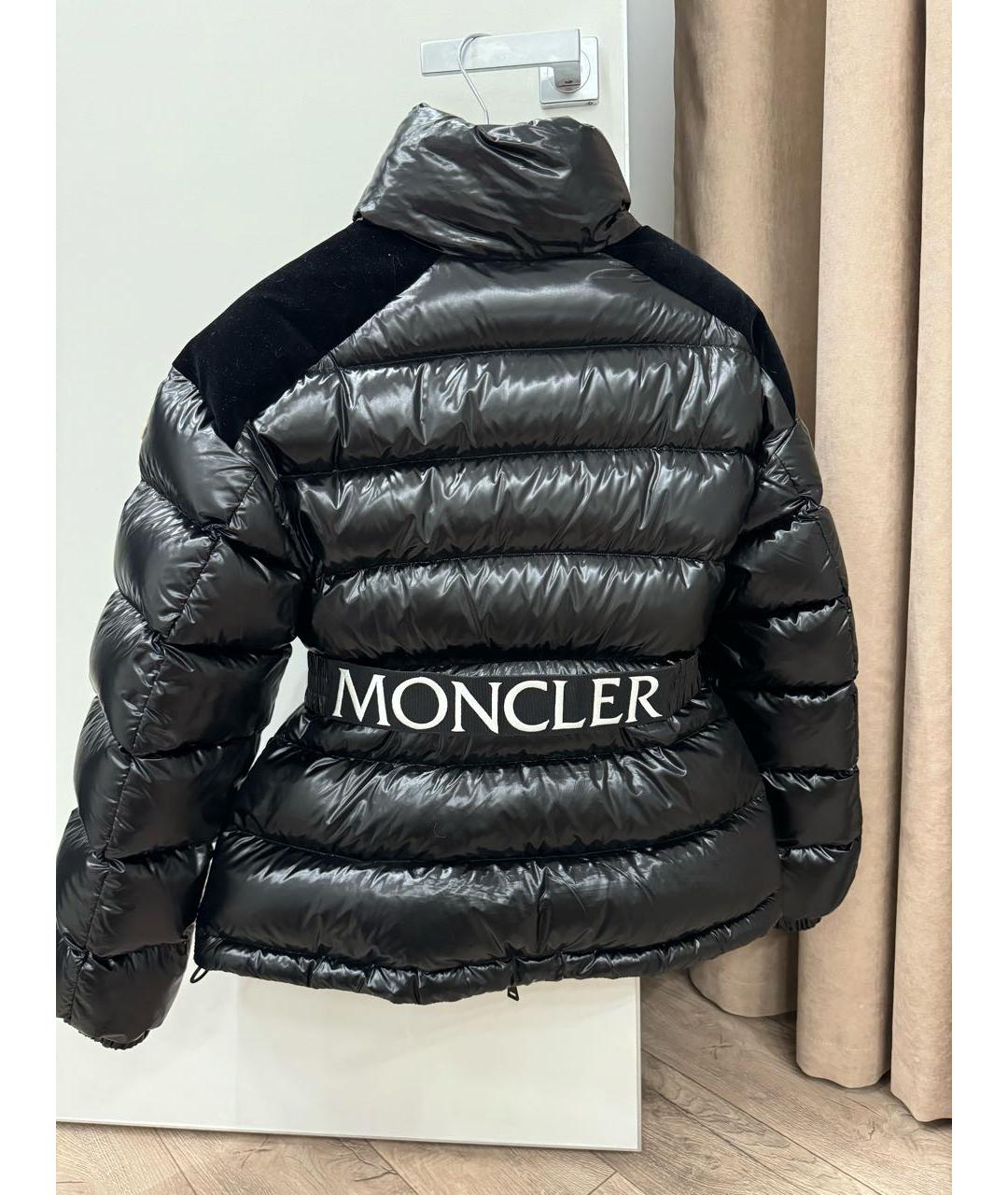 MONCLER Черный пуховик, фото 2