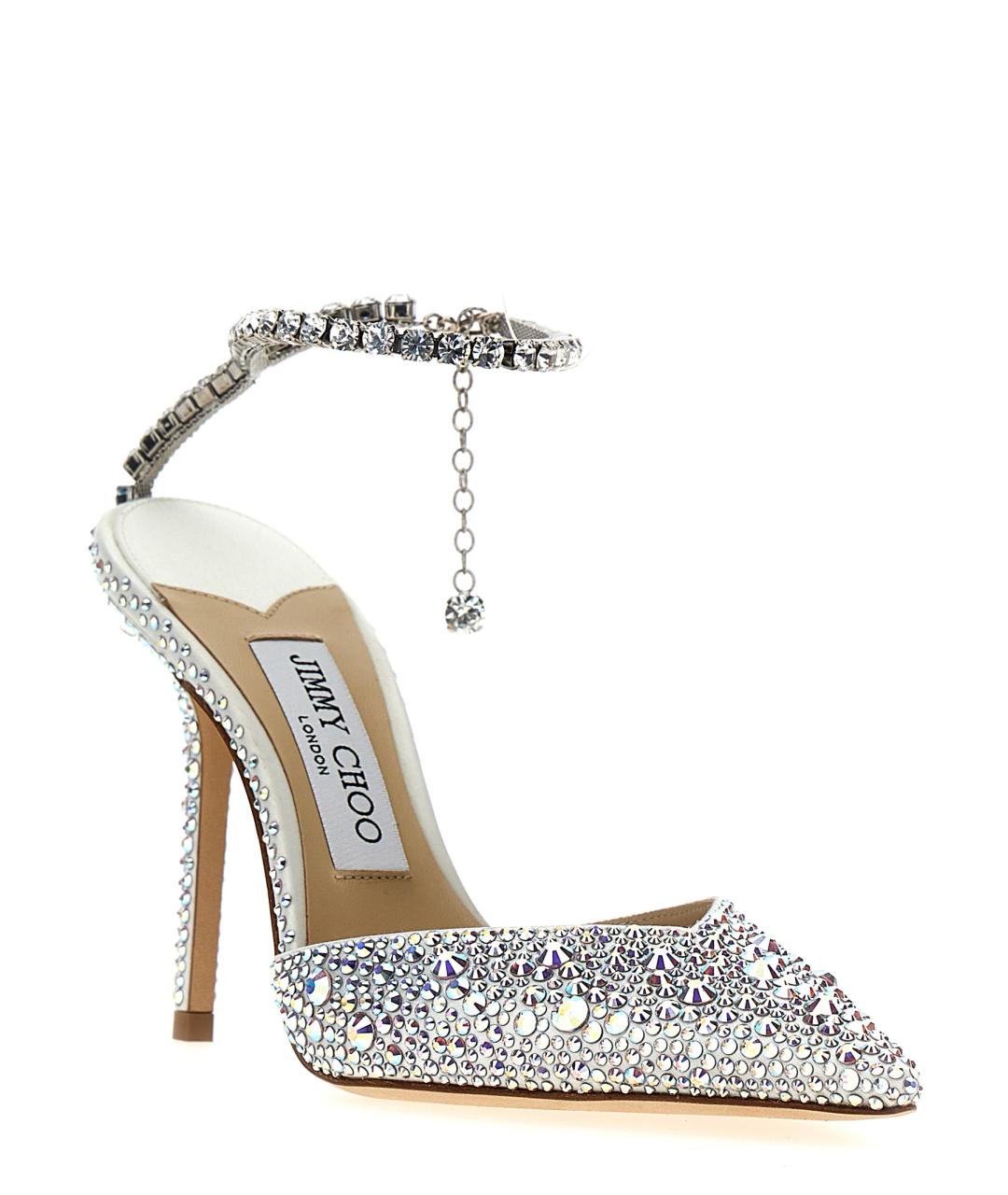 JIMMY CHOO Белые текстильные туфли, фото 2