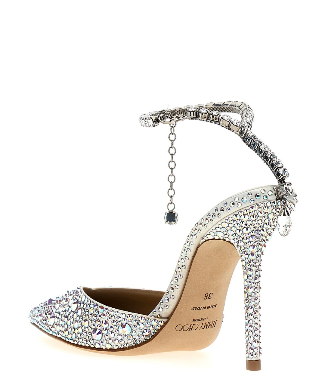 JIMMY CHOO Белые текстильные туфли, фото 3