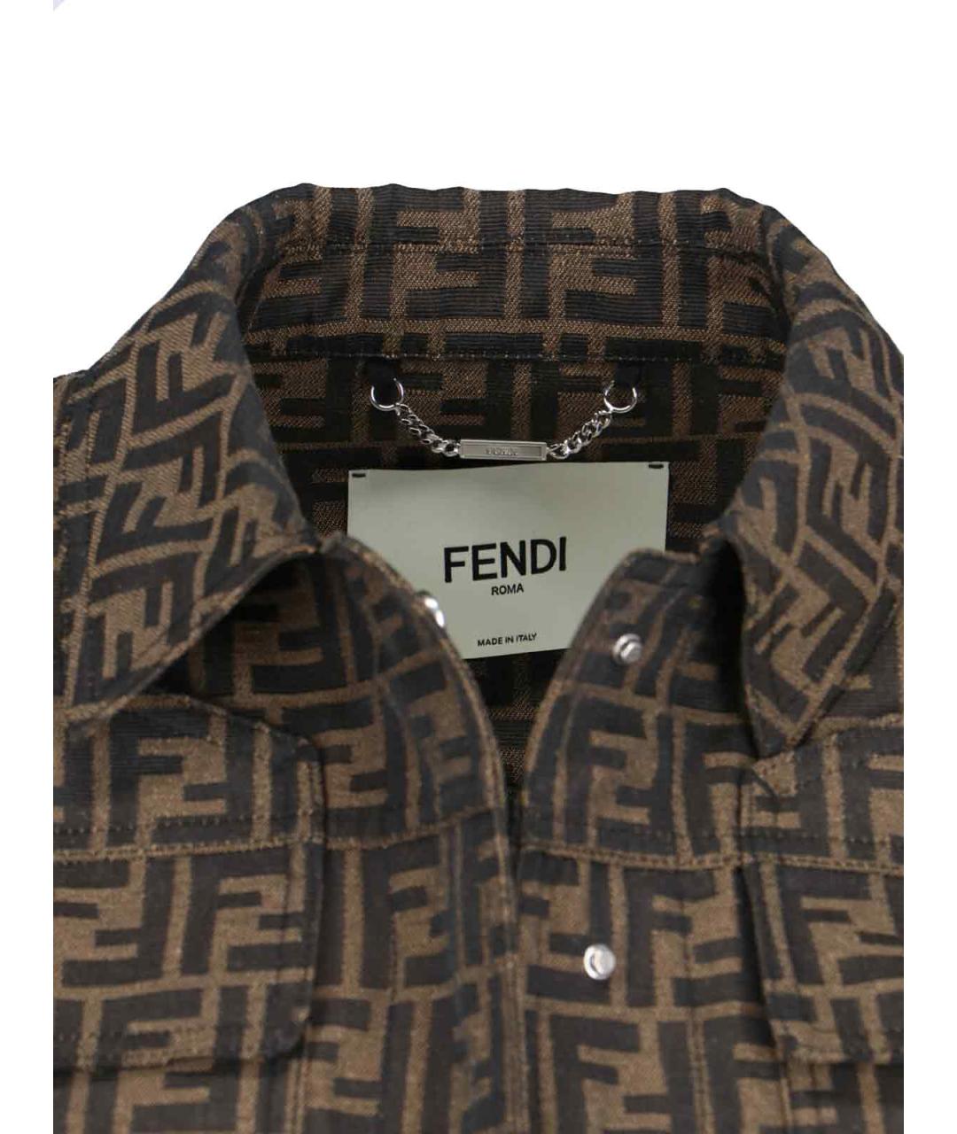 FENDI Коричневая куртка, фото 5