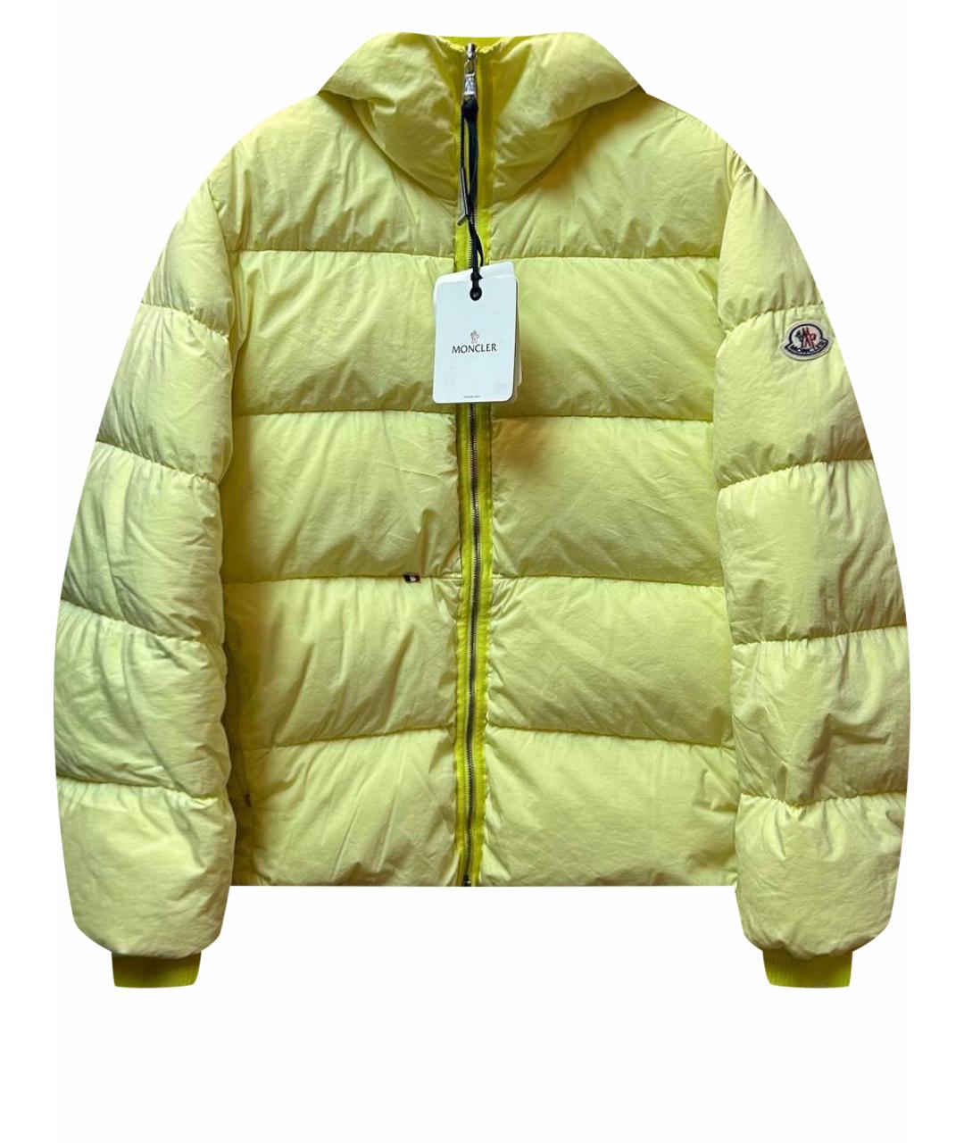 MONCLER Желтый пуховик, фото 1