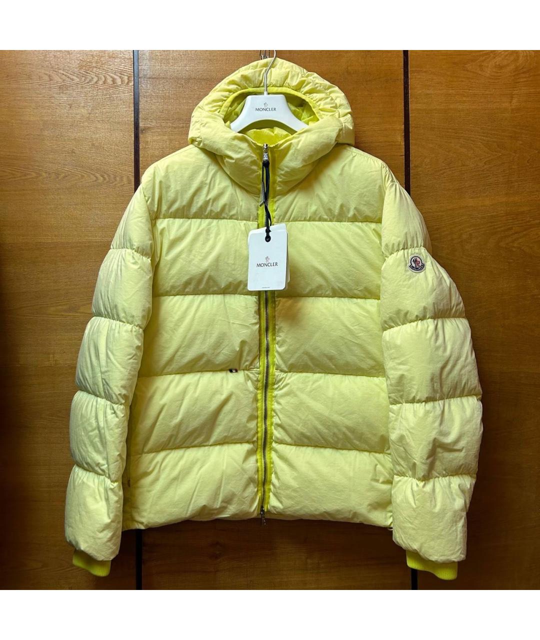 MONCLER Желтый пуховик, фото 7