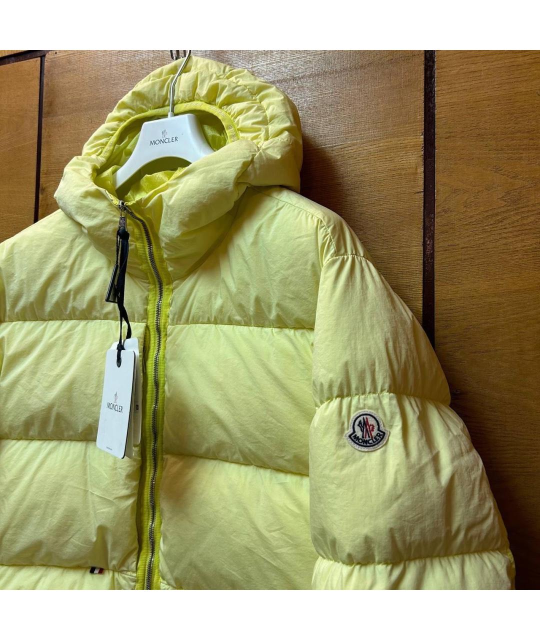 MONCLER Желтый пуховик, фото 4