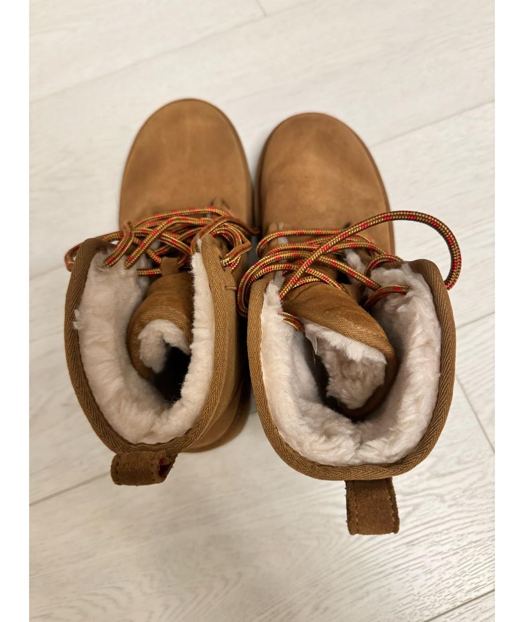 UGG AUSTRALIA Бежевые замшевые ботинки, фото 3