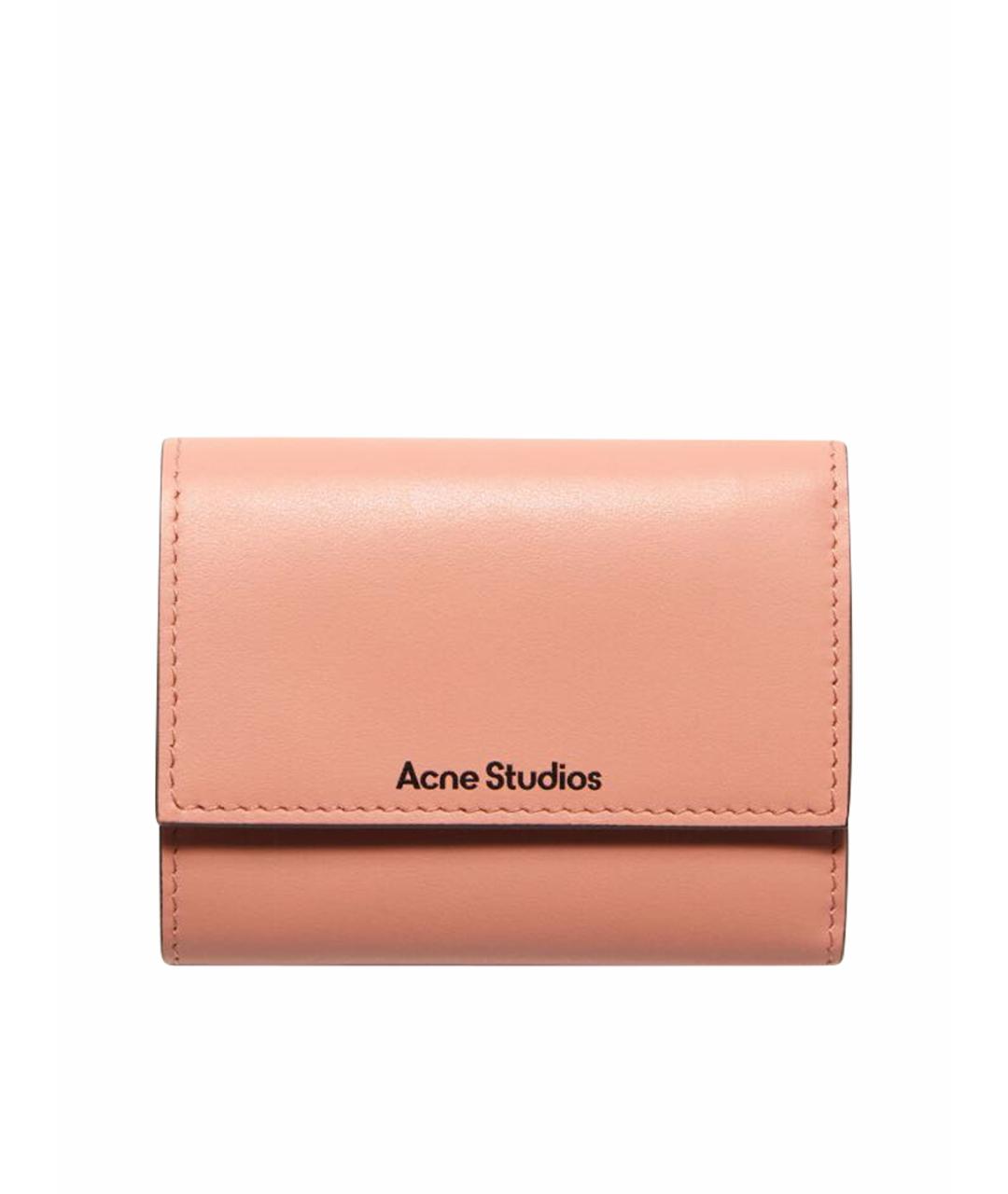 ACNE STUDIOS Коралловый кожаный кошелек, фото 1