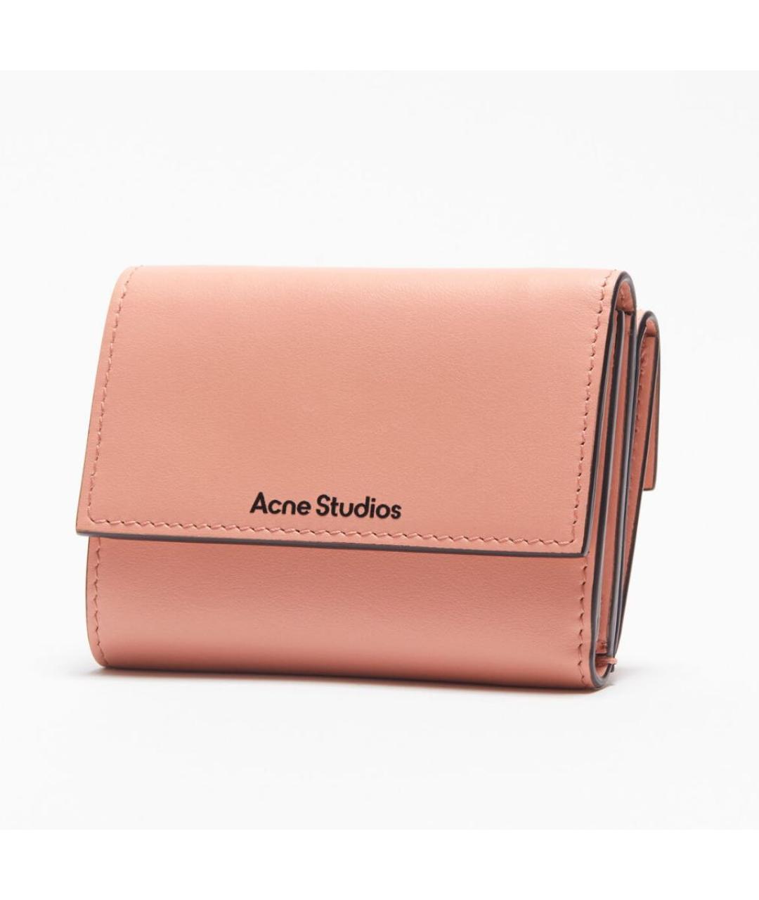 ACNE STUDIOS Коралловый кожаный кошелек, фото 3