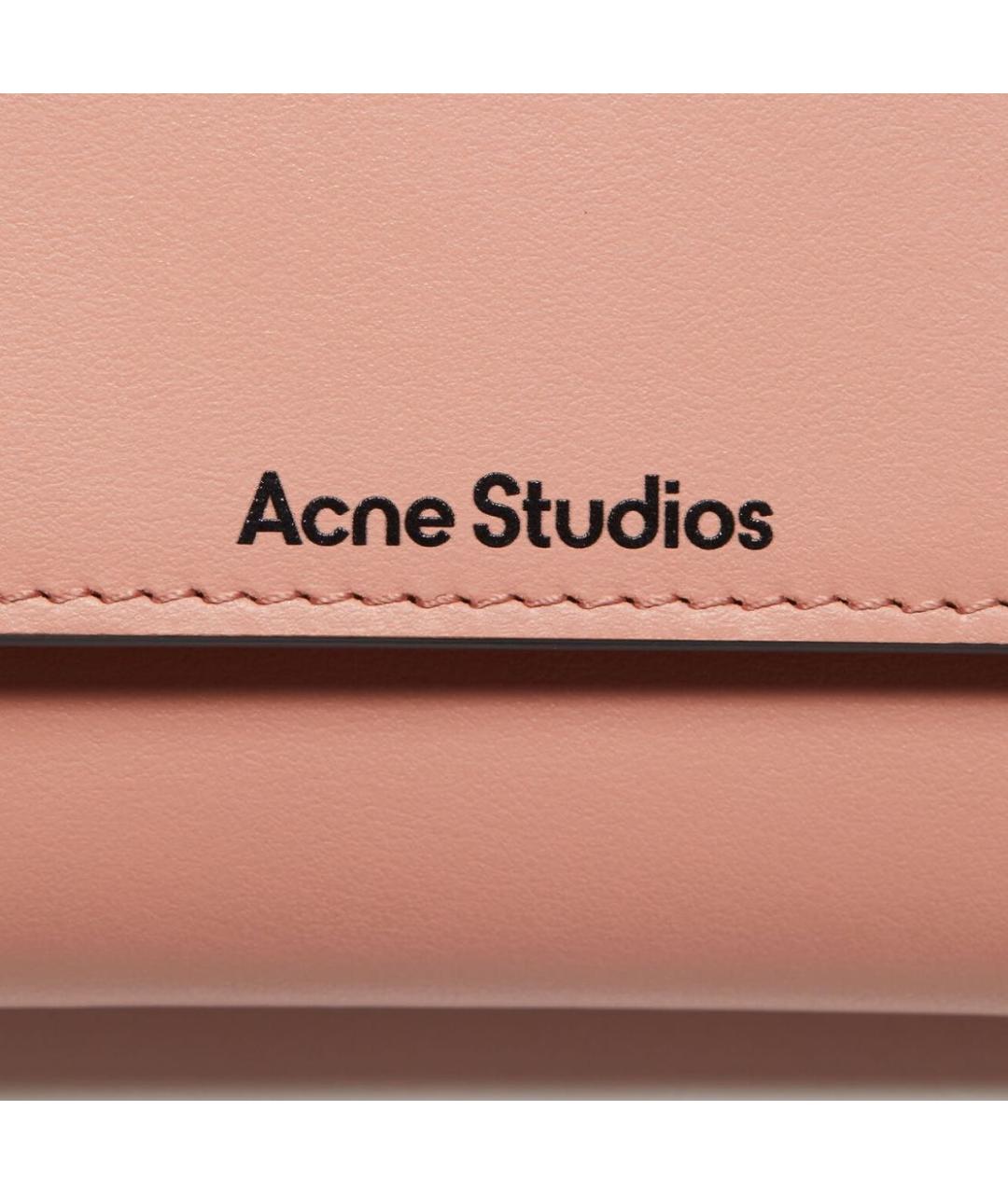 ACNE STUDIOS Коралловый кожаный кошелек, фото 5