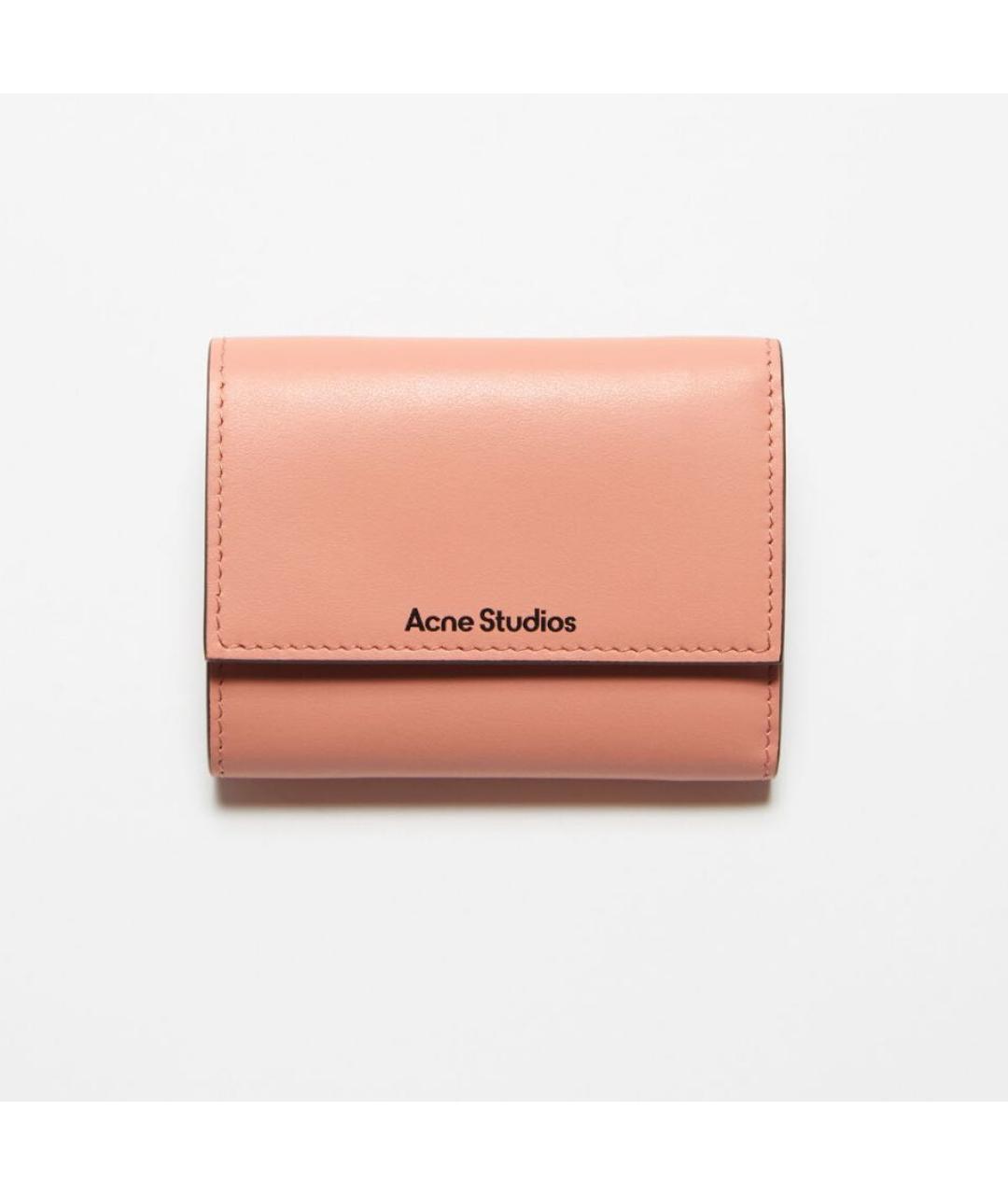 ACNE STUDIOS Коралловый кожаный кошелек, фото 9