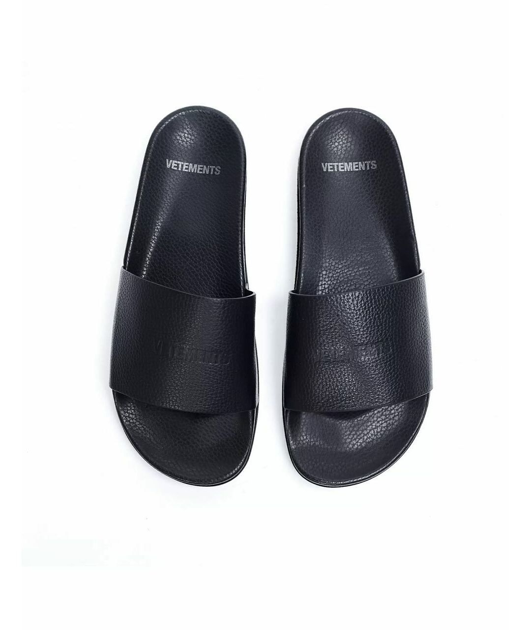 VETEMENTS Черные кожаные сандалии, фото 3