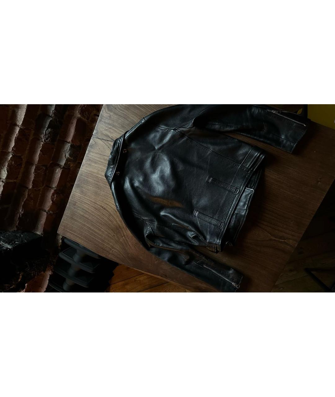 GOLDEN GOOSE DELUXE BRAND Черная кожаная куртка, фото 7