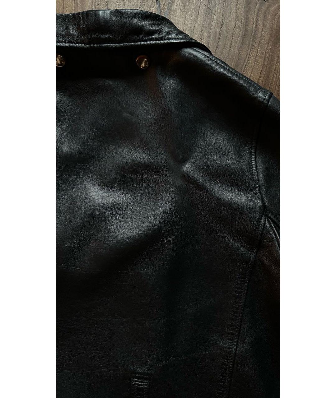 GOLDEN GOOSE DELUXE BRAND Черная кожаная куртка, фото 6