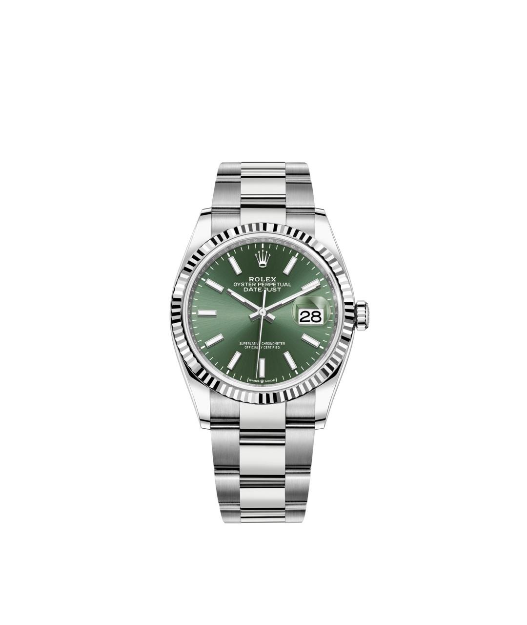 ROLEX Зеленые часы из белого золота, фото 1