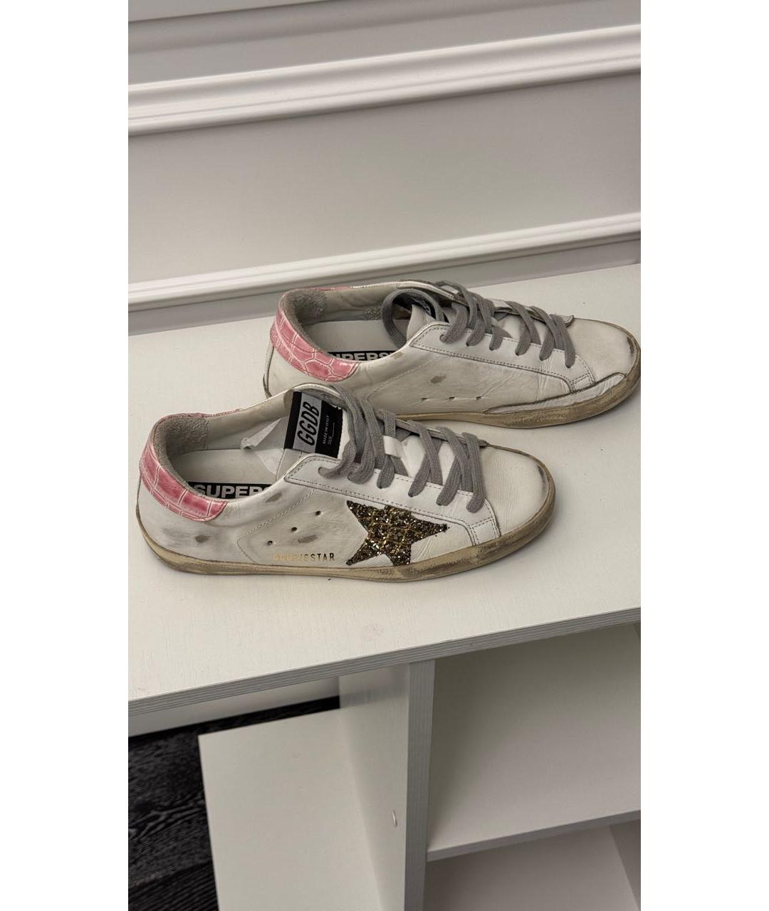 GOLDEN GOOSE DELUXE BRAND Белые кожаные кеды, фото 6