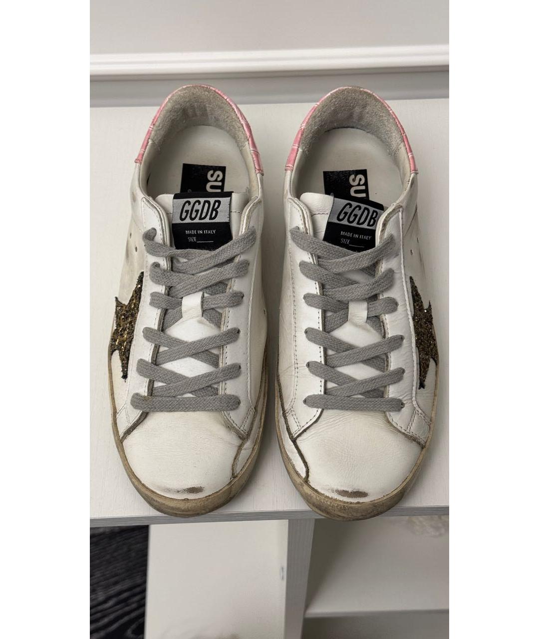 GOLDEN GOOSE DELUXE BRAND Белые кожаные кеды, фото 2