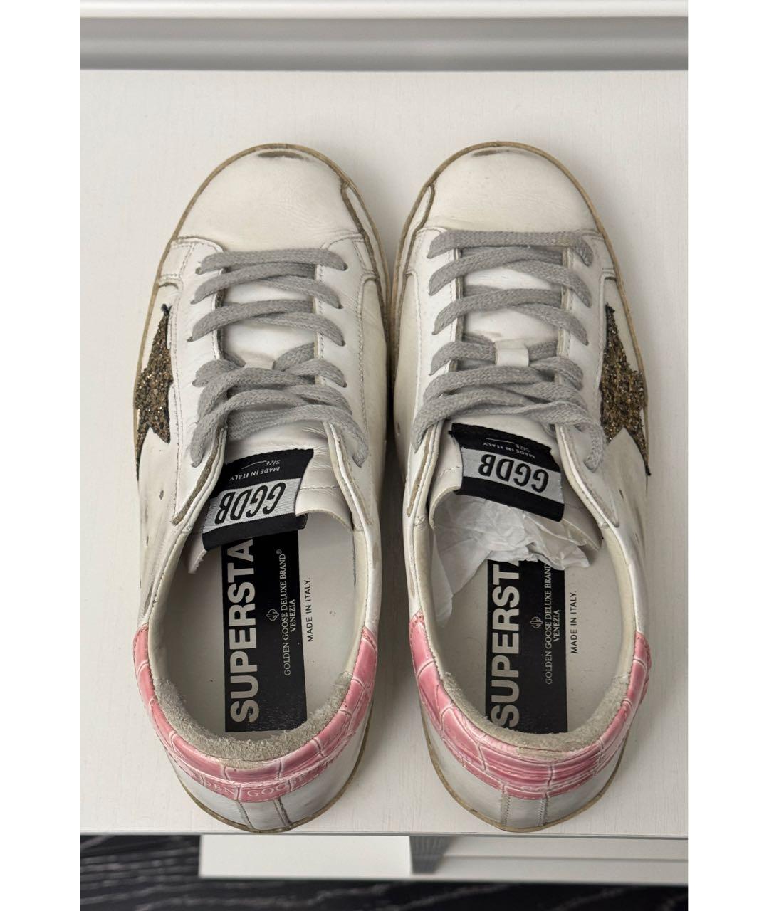 GOLDEN GOOSE DELUXE BRAND Белые кожаные кеды, фото 3