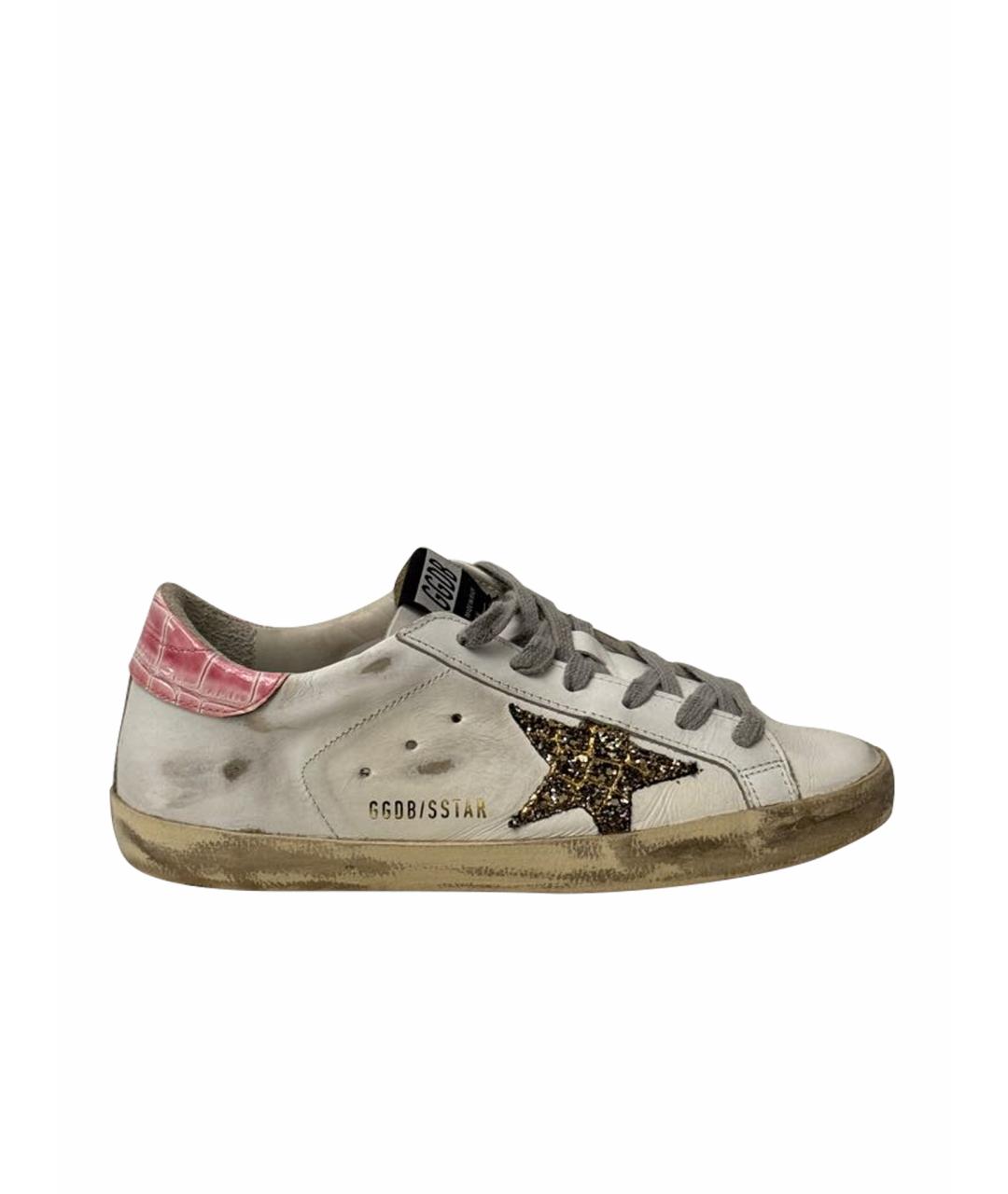 GOLDEN GOOSE DELUXE BRAND Белые кожаные кеды, фото 1