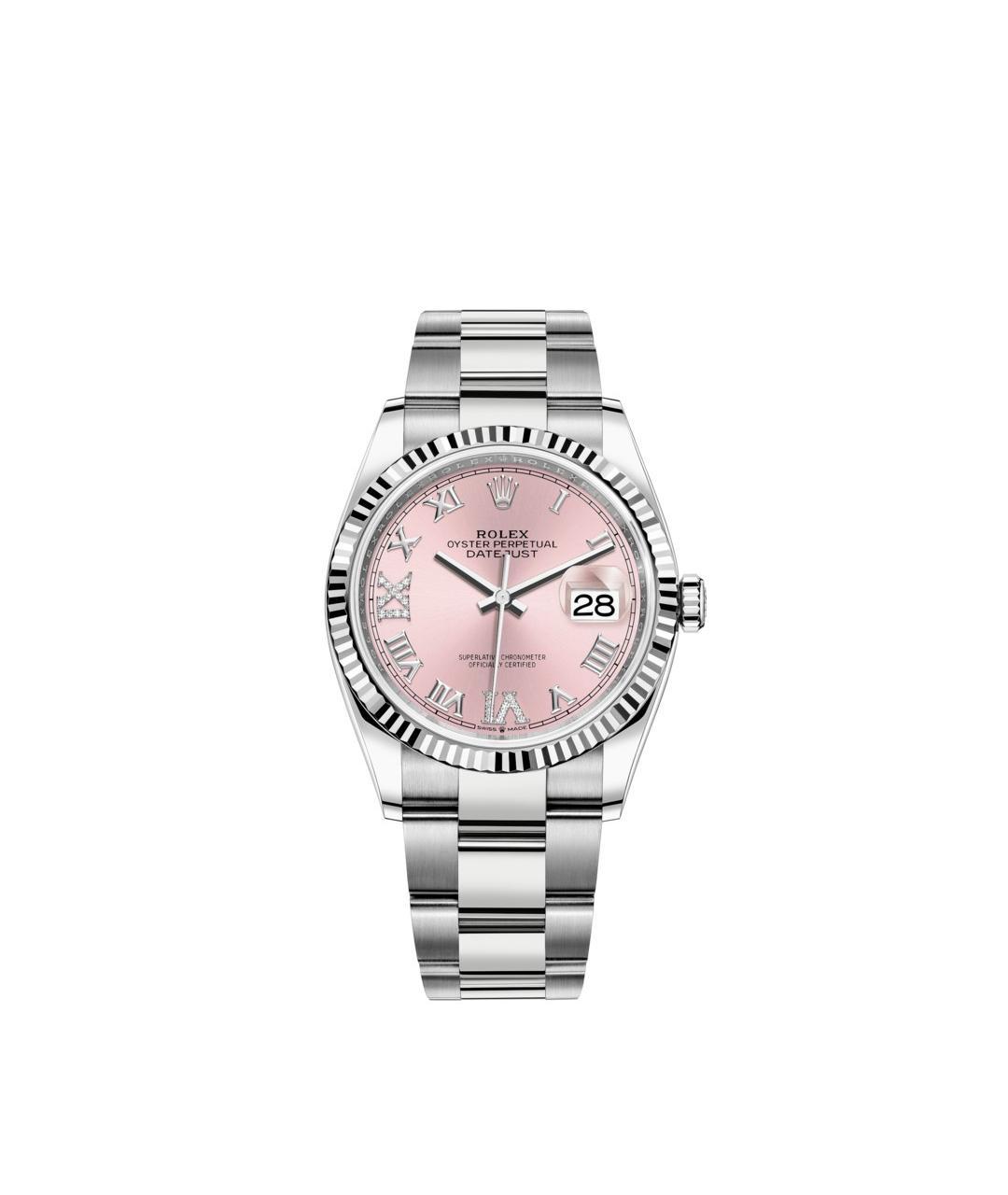 ROLEX Розовые часы из белого золота, фото 1
