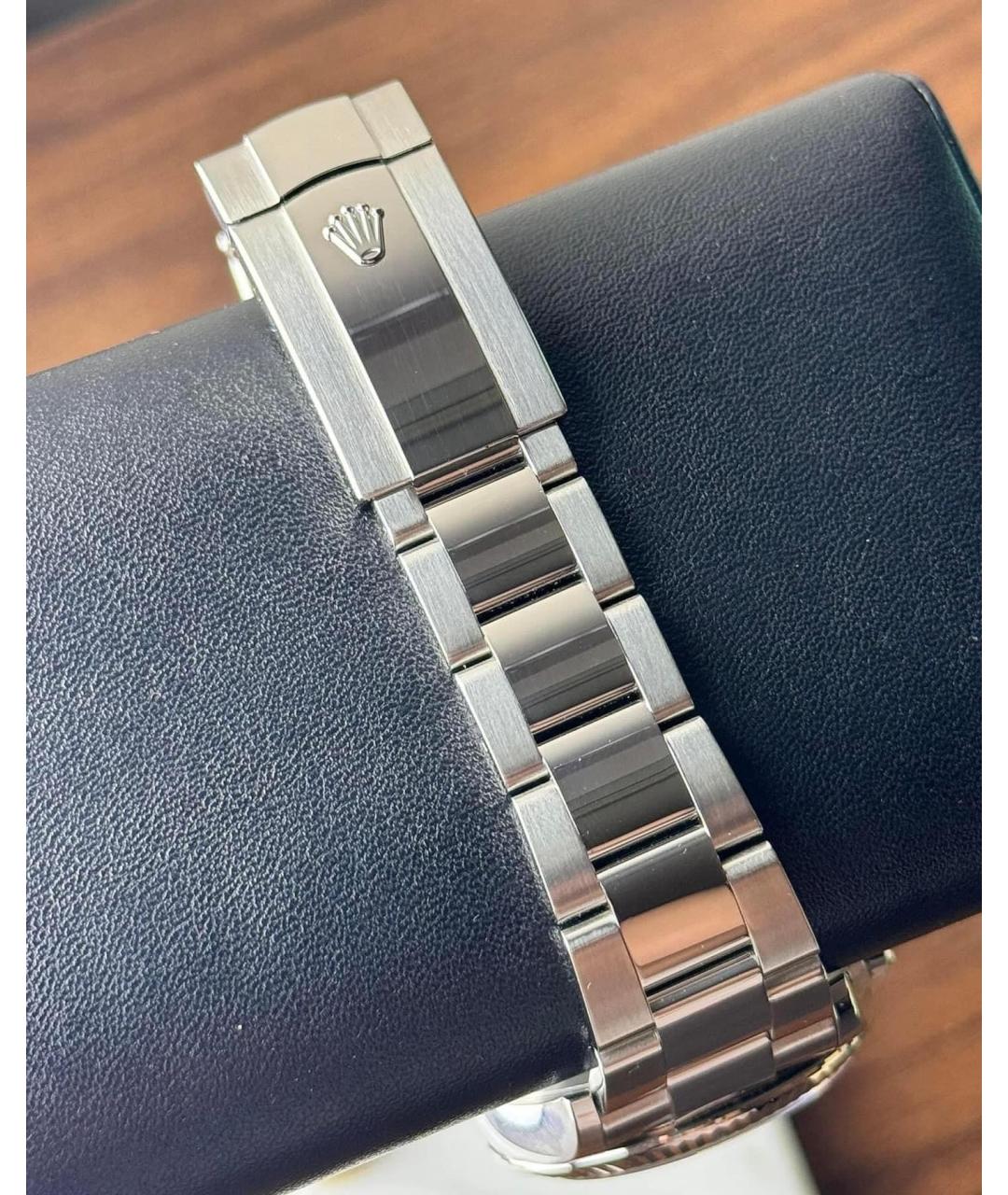 ROLEX Черные часы из белого золота, фото 4