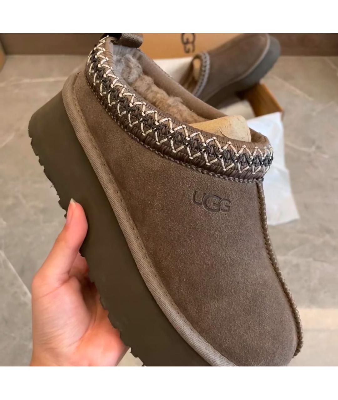 UGG AUSTRALIA Коричневые замшевые ботинки, фото 4