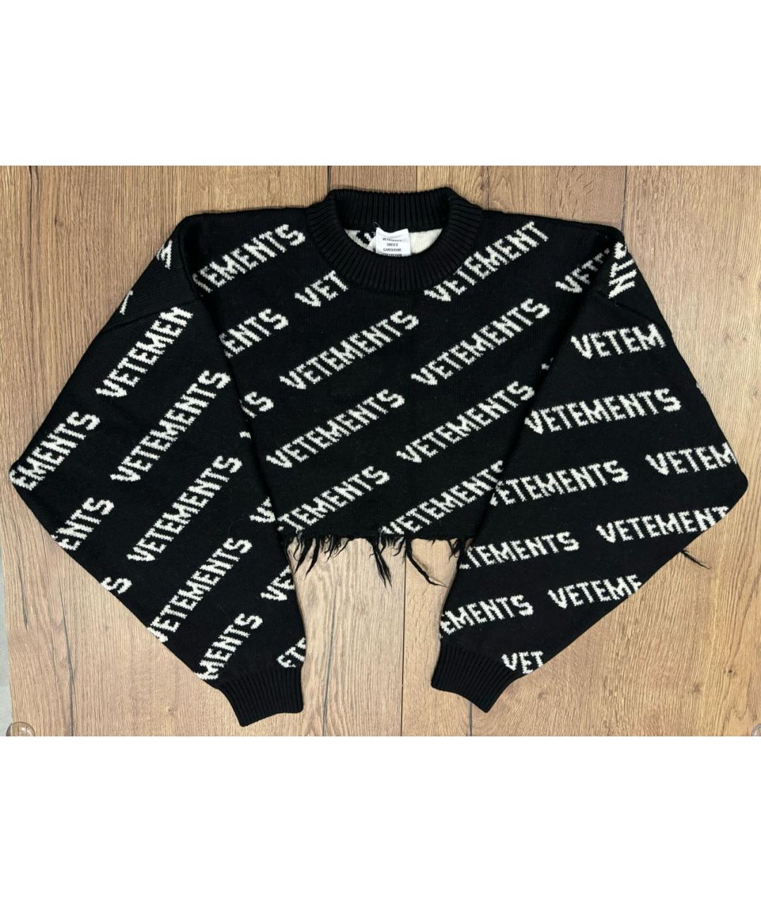 VETEMENTS Черный шерстяной джемпер / свитер, фото 4