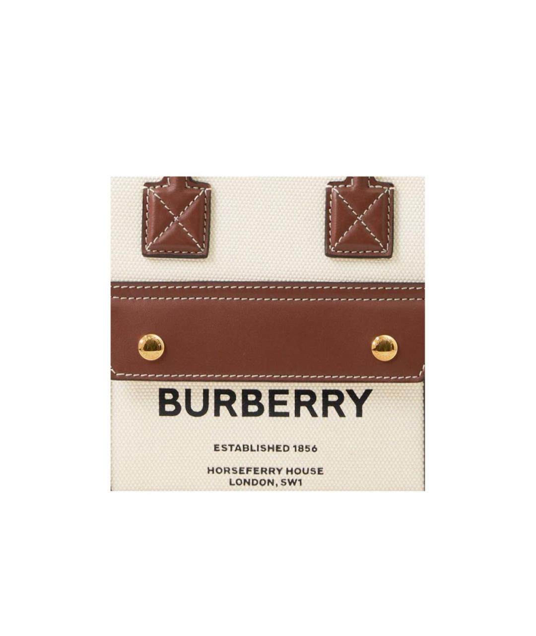 BURBERRY Мульти тканевая сумка с короткими ручками, фото 5