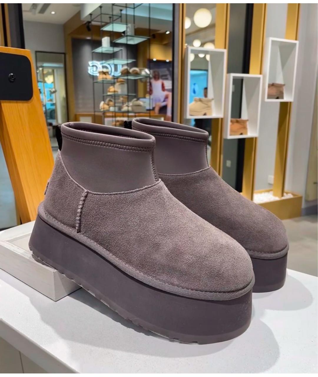 UGG AUSTRALIA Серые замшевые ботинки, фото 6