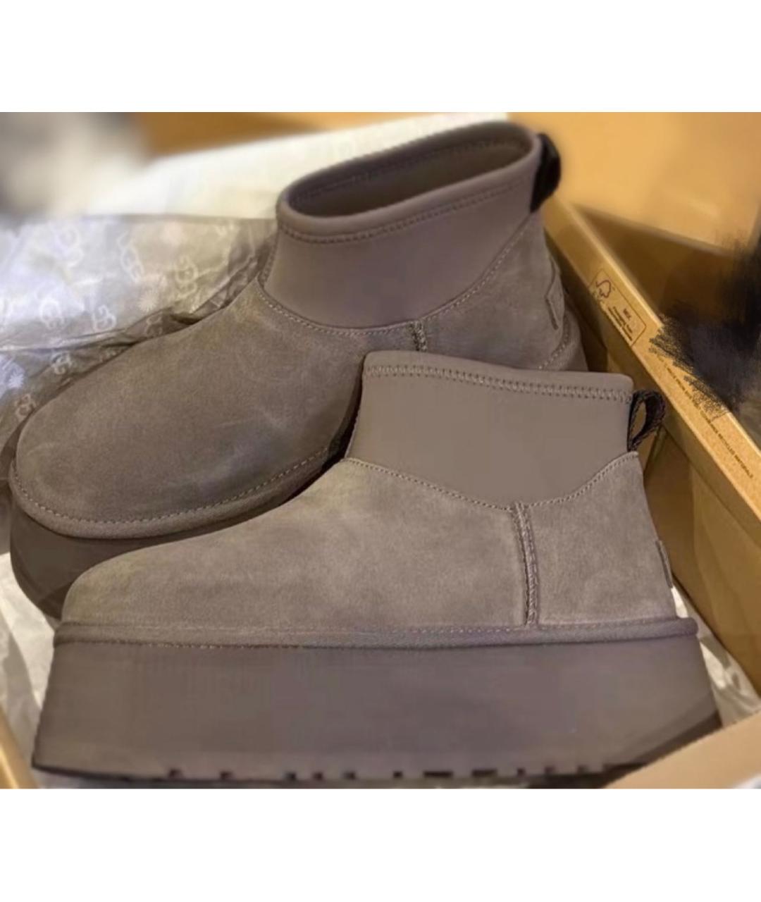 UGG AUSTRALIA Серые замшевые ботинки, фото 7