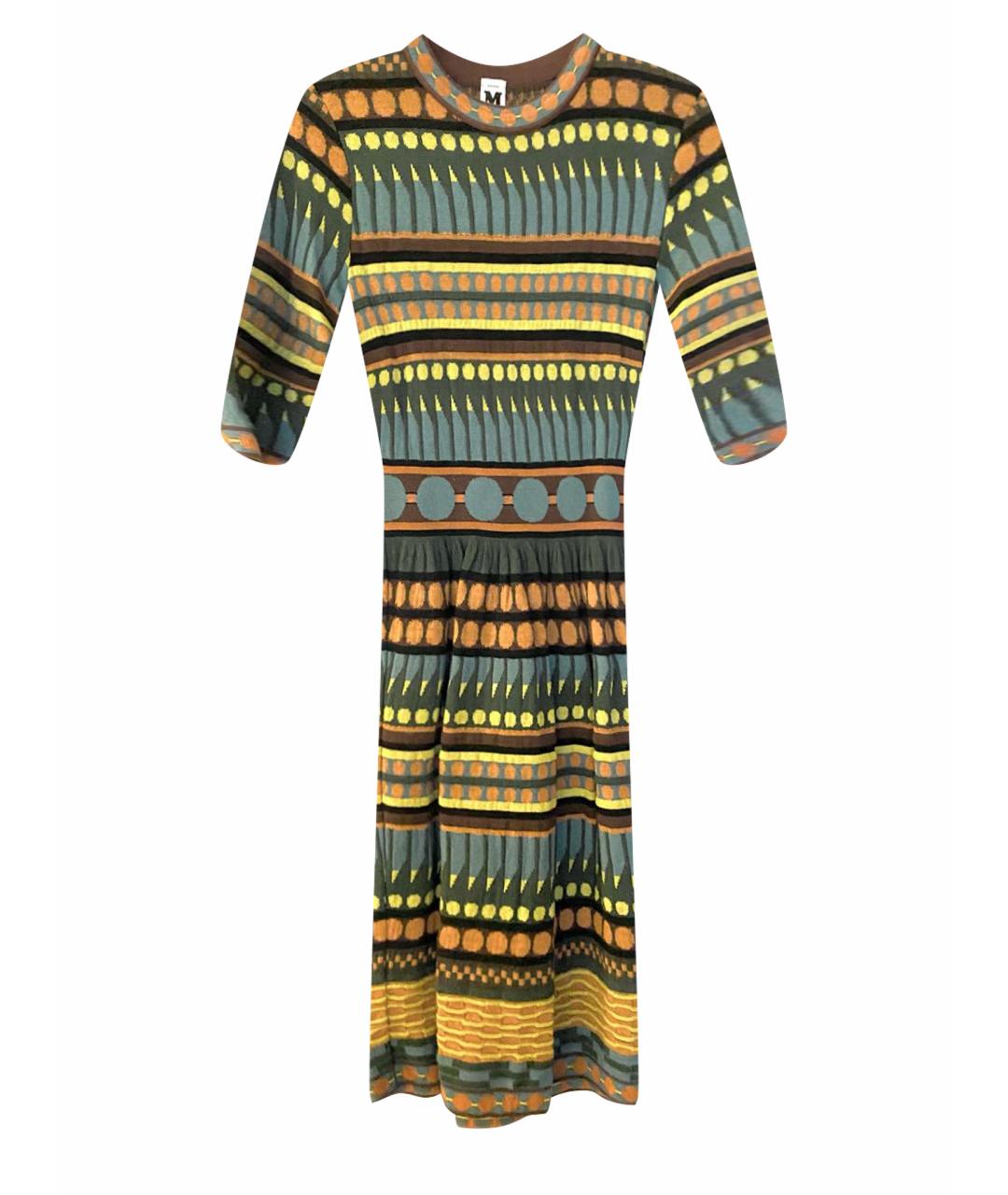 MISSONI Мульти шерстяное повседневное платье, фото 1