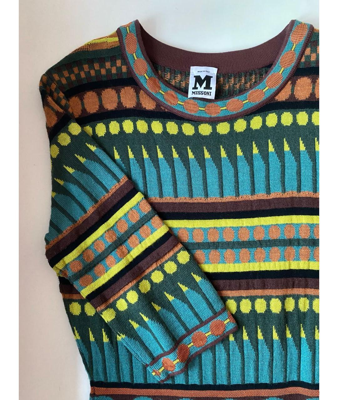 MISSONI Мульти шерстяное повседневное платье, фото 3