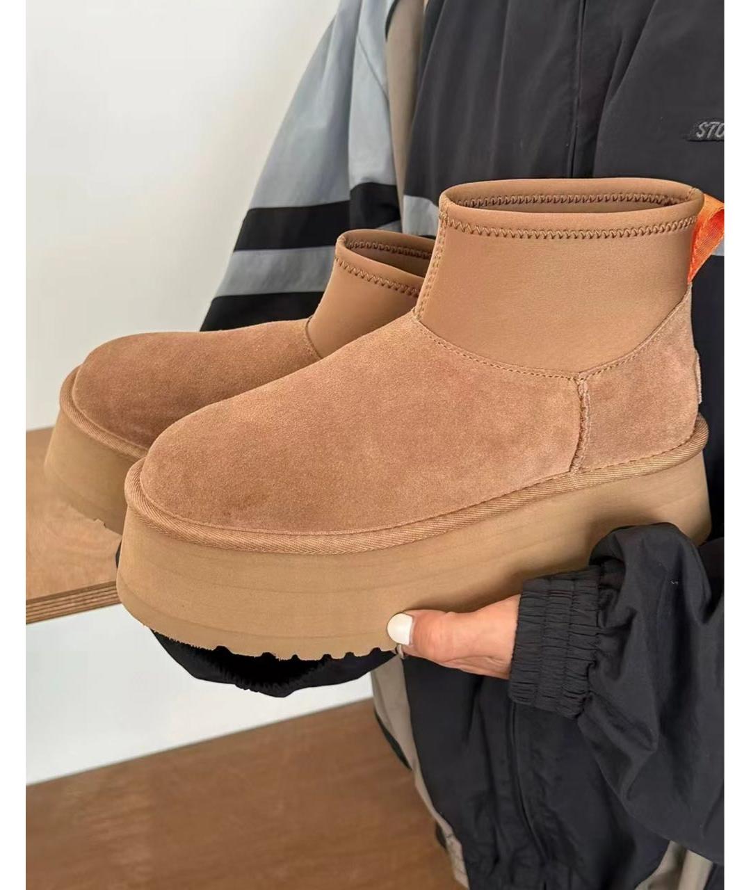 UGG AUSTRALIA Коричневые замшевые ботинки, фото 3